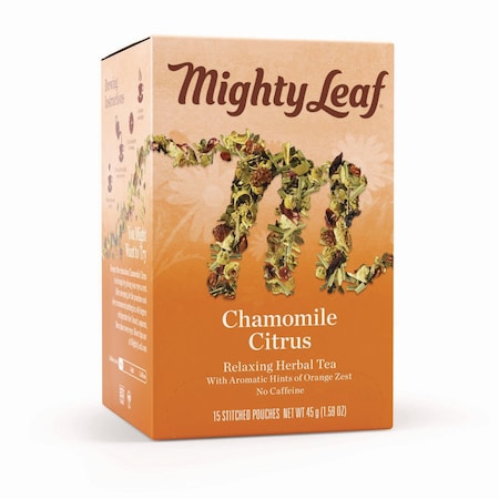 Mighty Leaf Tea Whole Leaf Tea Pouches, Chamomile Citrus, PK15 510136